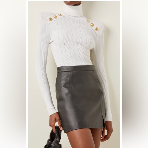 Balmain Tops - Balmain
Button-Detailed Knit Turtleneck Sweater